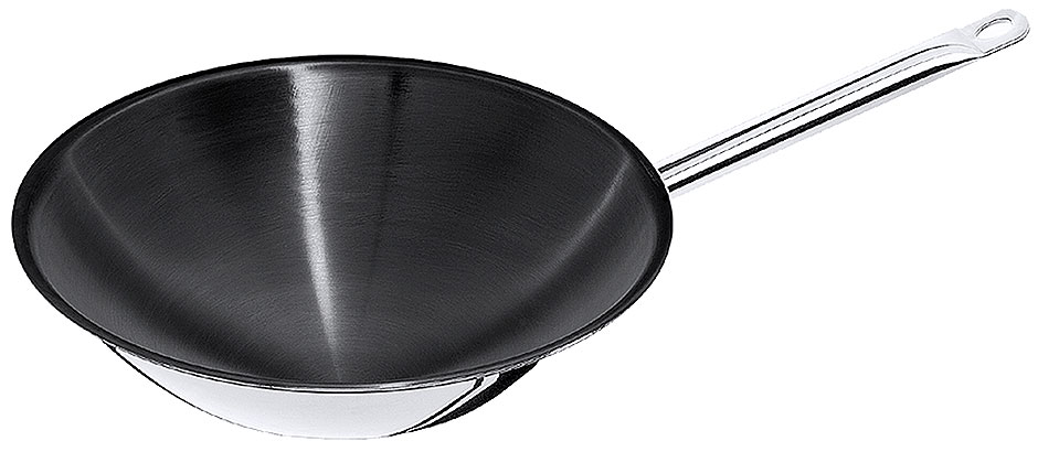 Antihaft-Wok ∅ 36,0 cm, mit PTFE, Boden rund Antihaft-Wok ∅ 36,0 cm, mit PTFE, Boden rund