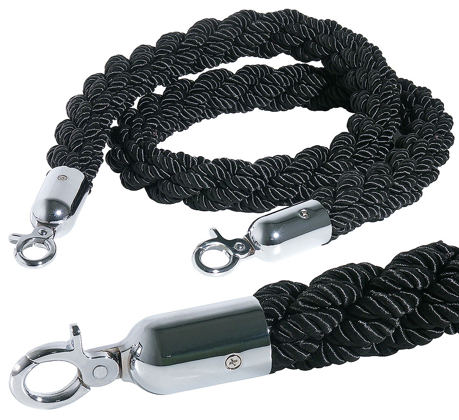 Absperrseil schwarz Ø 3,0 cm - Länge 150,0 cm - gewunden
