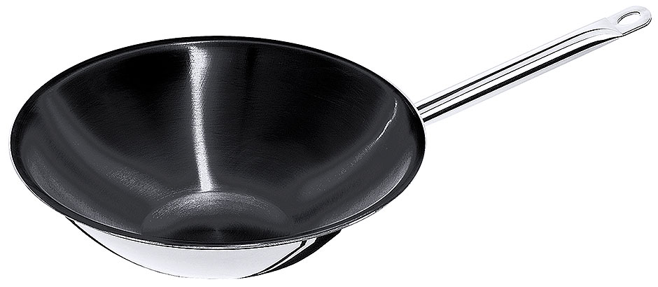 Antihaft-Wok ∅ 36,0 cm, mit PTFE, Boden flach Antihaft-Wok ∅ 36,0 cm, mit PTFE, Boden flach