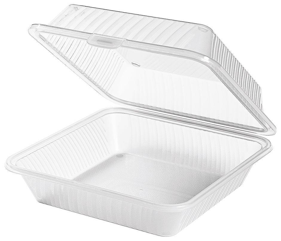 Mehrwegschale weiß - 23,0 x 23,5 x 9,5 cm Mehrwegschale weiß - 23,0 x 23,5 x 9,5 cm