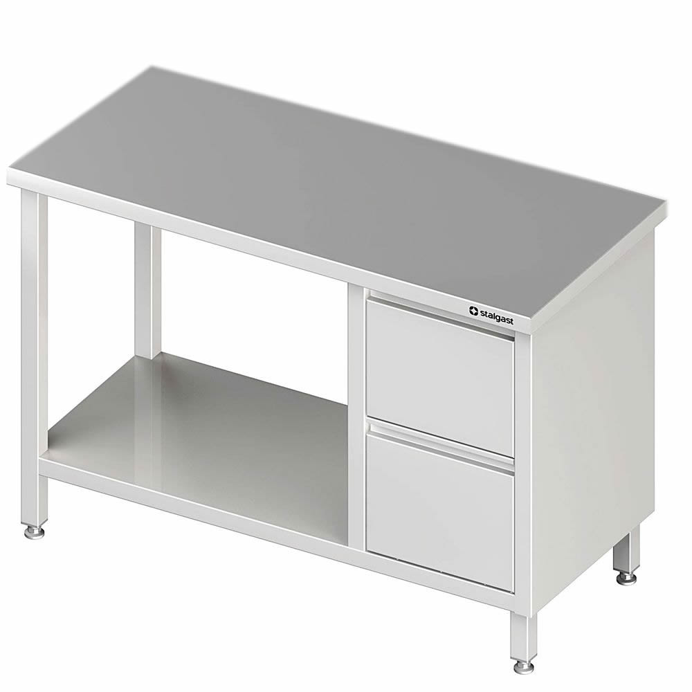 Arbeitstisch mit Grundboden, 280x60x85cm, 2 Schubladen rechts Arbeitstisch mit Grundboden, 280x60x85cm, 2 Schubladen rechts