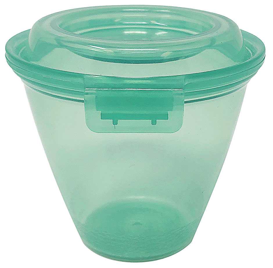 Mehrwegbehälter grün - 365ml - mit Klappdeckel