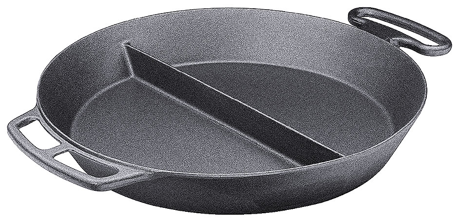 Eisenguss Riesenpfanne Ø 80,0 cm mit 2 Griffen, einer abnehmbar Eisenguss Riesenpfanne Ø 80,0 cm mit 2 Griffen, einer abnehmbar