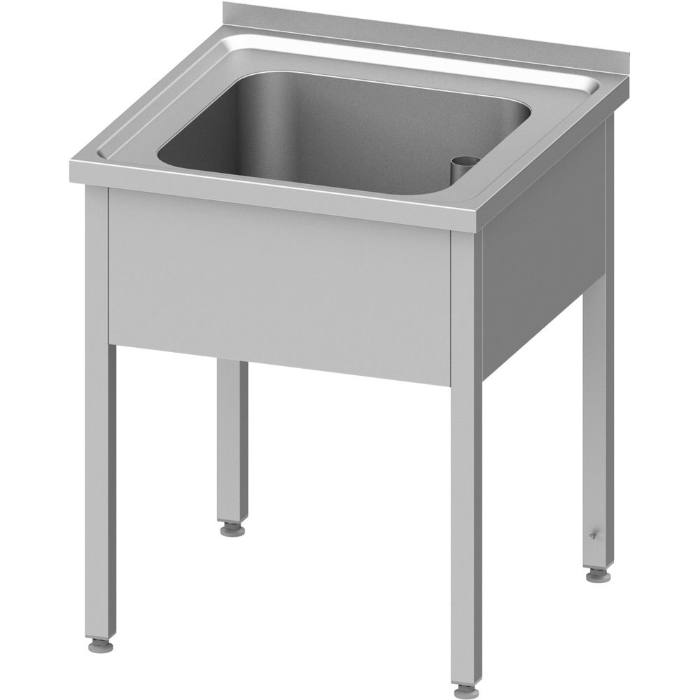 Spültisch ohne Grundboden 700x600x850 mm, mit einem Becken mit Aufkantung, verschweißt Spültisch ohne Grundboden 700x600x850 mm, mit einem Becken mit Aufkantung, verschweißt