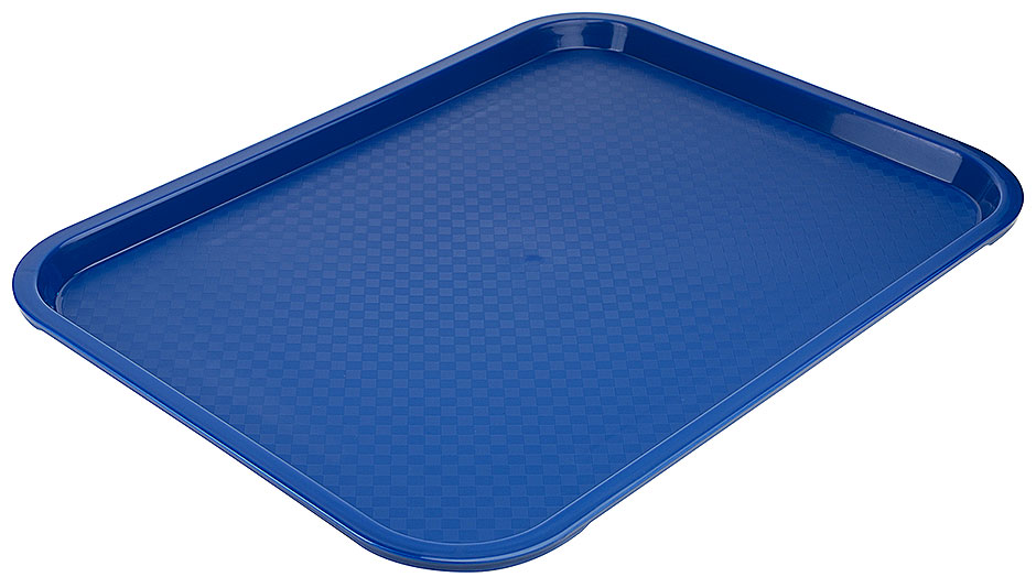 Fast Food Tablett 40 x 30cm aus Polypropylen in blau