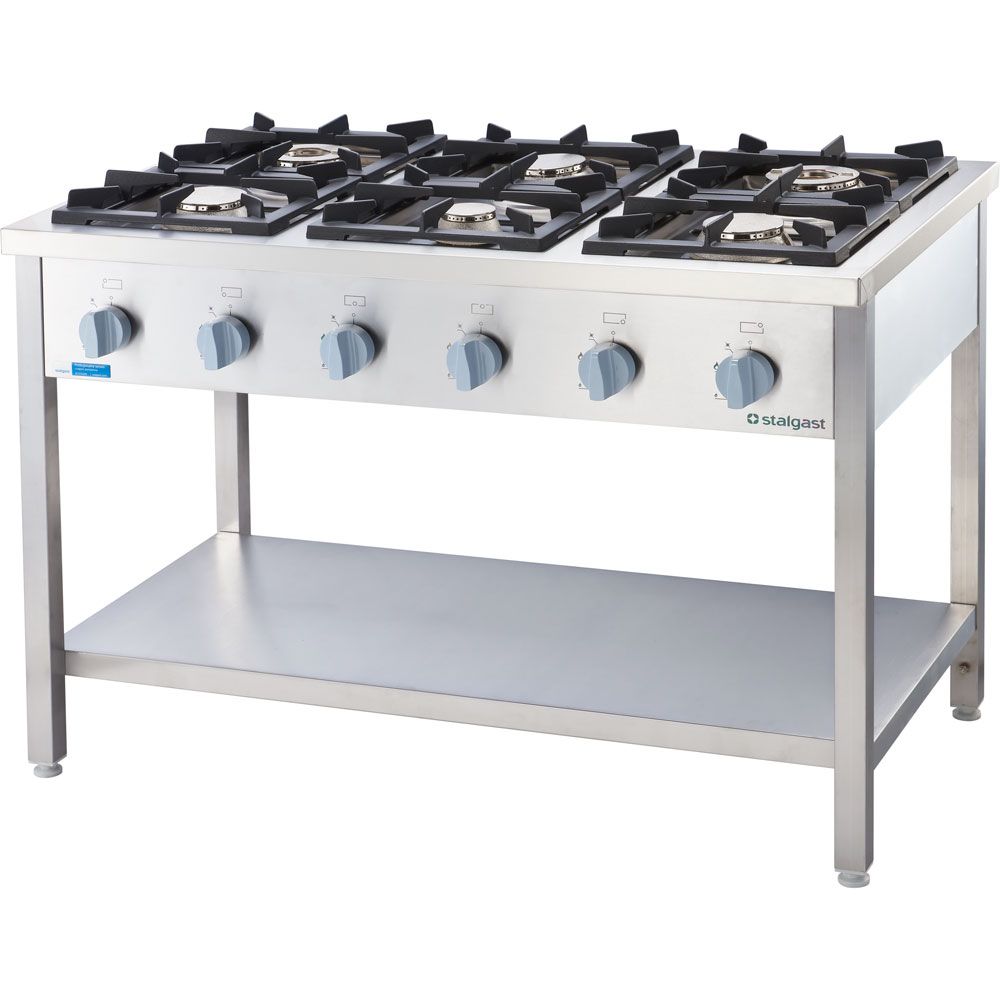 Gasherd Serie 900 - G20, 6-Brenner (3,5-5,0-5,0-7,0-7,0-9,0) KW