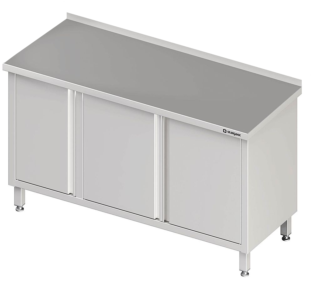 Arbeitsschrank mit Flügeltüren 200x60x85cm, mit Aufkantung Arbeitsschrank mit Flügeltüren 200x60x85cm, mit Aufkantung