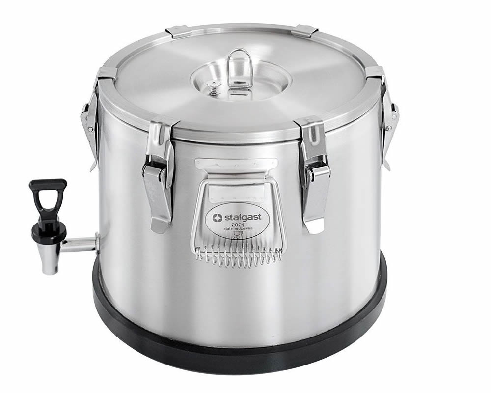 Thermobehälter 20 Liter, aus Edelstahl, mit Ablasshahn Thermobehälter 20 Liter, aus Edelstahl, mit Ablasshahn