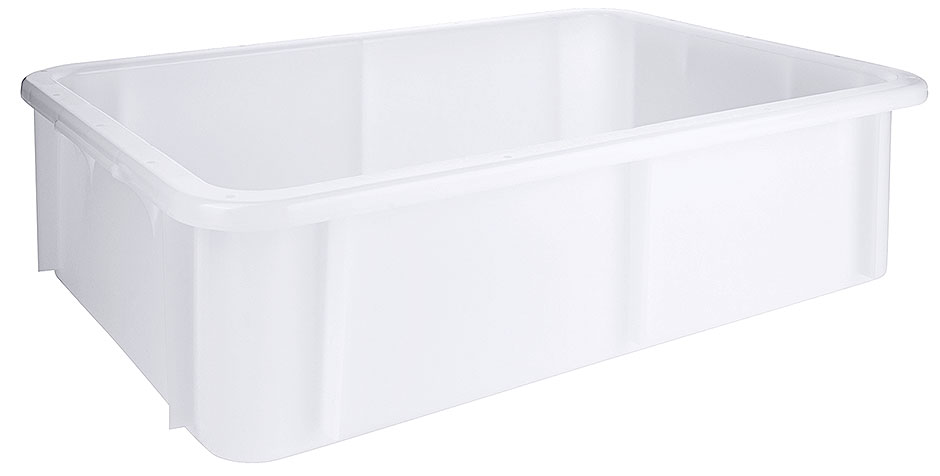 U-Rand Stapelkasten - Volumen 30 Liter - Farbe weiß U-Rand Stapelkasten - Volumen 30 Liter - Farbe weiß