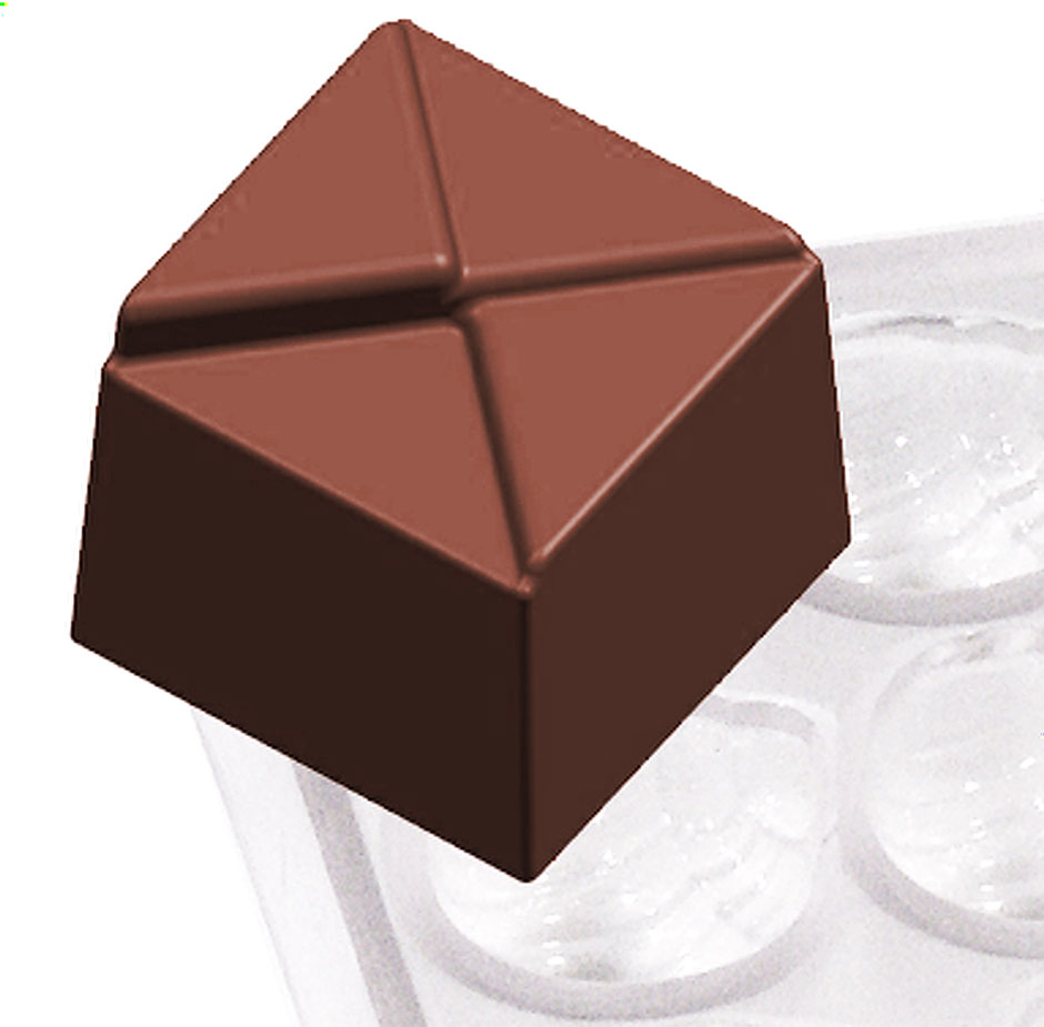 Pralinenform Quadrat 21,0 x 21,0 x 18,0 mm - Formen 36