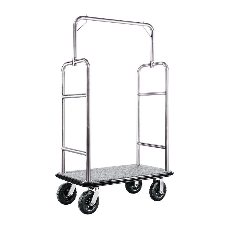 Gepäckwagen, 110 x 62 x 175 cm, silberfarben, Edelstahl Gepäckwagen, 110 x 62 x 175 cm, silberfarben, Edelstahl