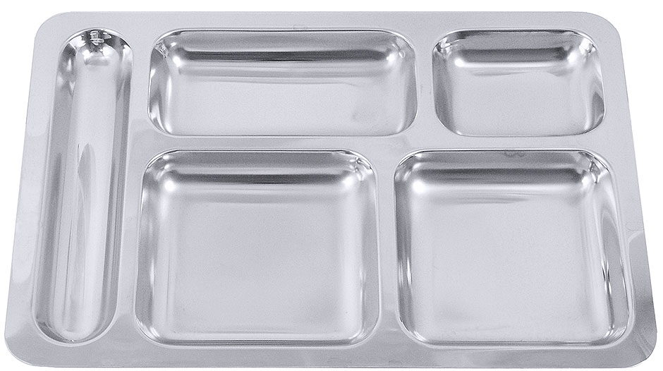 Abteilplatte 5-teilig - Maße 41,0 x 28,5 cm, Höhe 2,5 cm Abteilplatte 5-teilig - Maße 41,0 x 28,5 cm, Höhe 2,5 cm