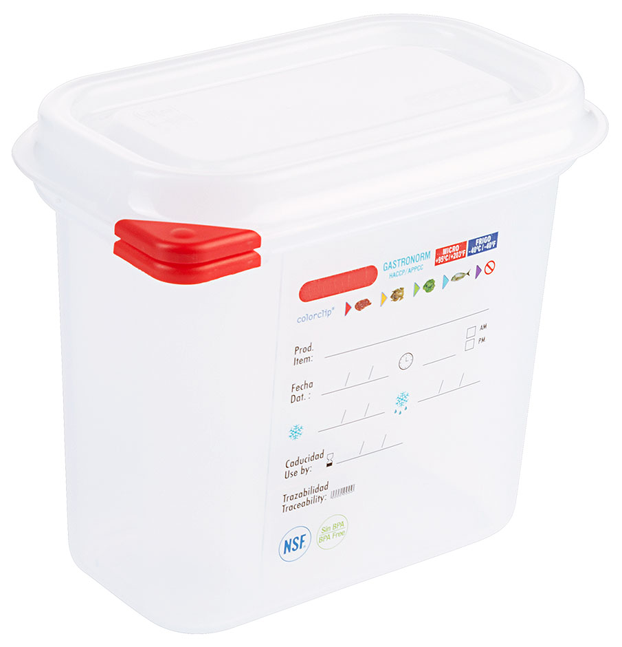 Lebensmittelbehälter GN 1/9 - Tiefe 15 cm - Volumen 1,5 Liter Lebensmittelbehälter GN 1/9 - Tiefe 15 cm - Volumen 1,5 Liter