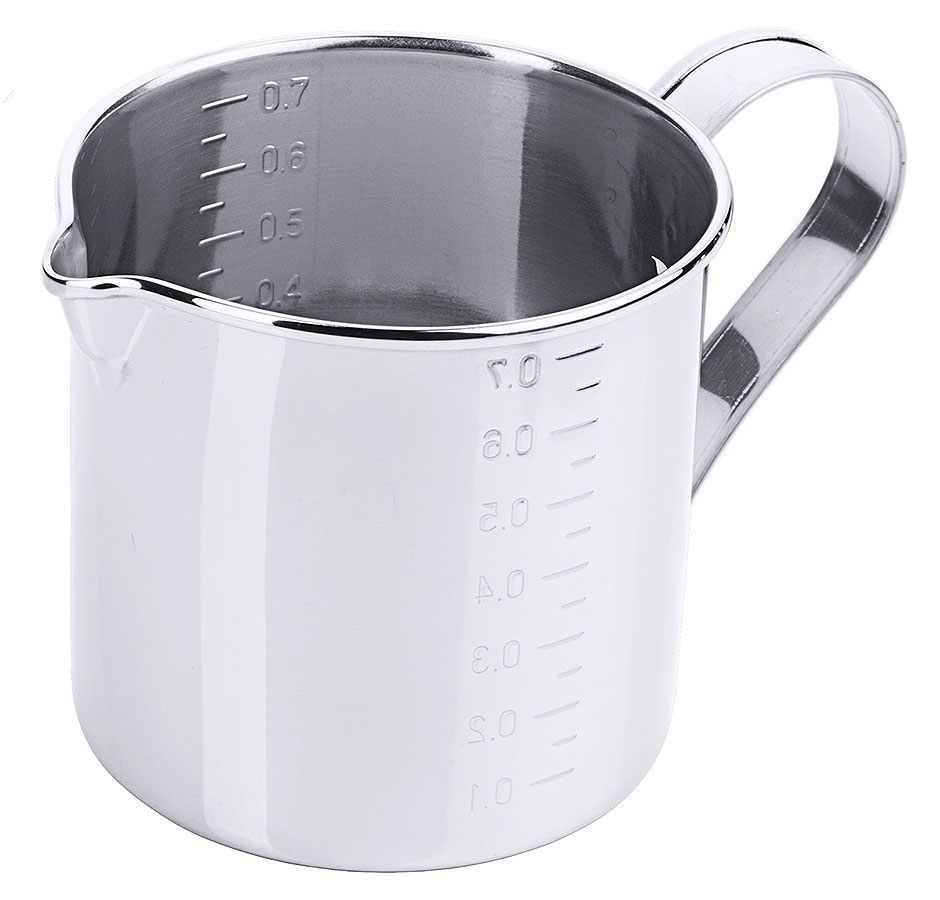 Zylindrisches Maß, graduiert Ø 10,0 cm - Höhe 10,0 cm - Volumen 0,7 Liter - Scala 1 Zylindrisches Maß, graduiert Ø 10,0 cm - Höhe 10,0 cm - Volumen 0,7 Liter - Scala 1