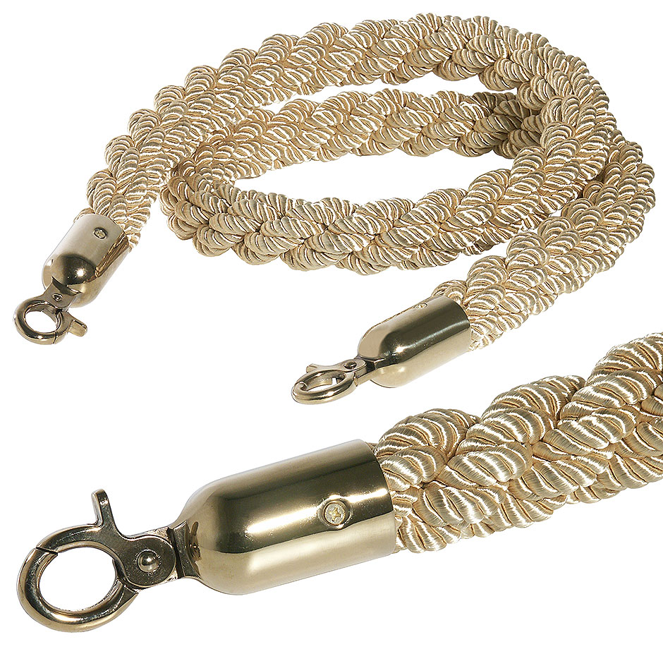 Absperrseil gold Ø 3,0 cm - Länge 150,0 cm - gewunden