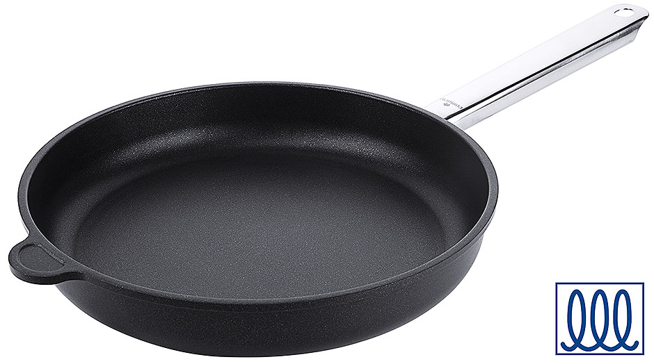 Aluminiumguss Pfanne Ø 28 cm, Höhe 5,0 cm, Ø Boden 21,5 cm Aluminiumguss Pfanne Ø 28 cm, Höhe 5,0 cm, Ø Boden 21,5 cm