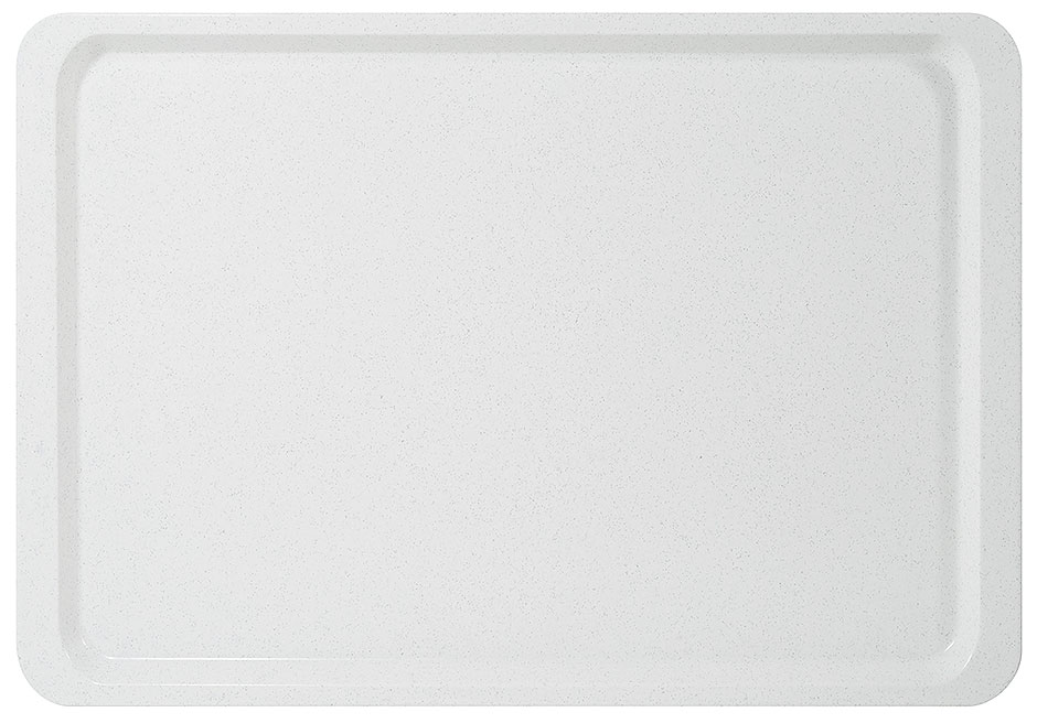 Tablett GN 1/1 - 53,0 x 32,5cm aus Polyesterharz in weiß Tablett GN 1/1 - 53,0 x 32,5cm aus Polyesterharz in weiß