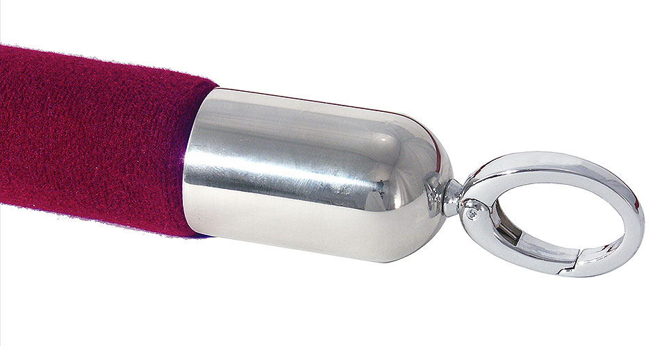 Absperrseil dunkelrot Ø 3,0 cm - Länge 250,0 cm - samtummantelt
