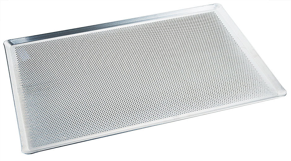 Backblech - perforiert - Maße 60,0 x 40,0 cm - Höhe 1,0 cm - Stärke 1,5 cm Backblech - perforiert - Maße 60,0 x 40,0 cm - Höhe 1,0 cm - Stärke 1,5 cm