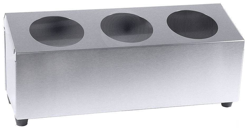 Besteckbehälter einreihig - für 3 Behälter Ø 10,0 cm Besteckbehälter einreihig - für 3 Behälter Ø 10,0 cm