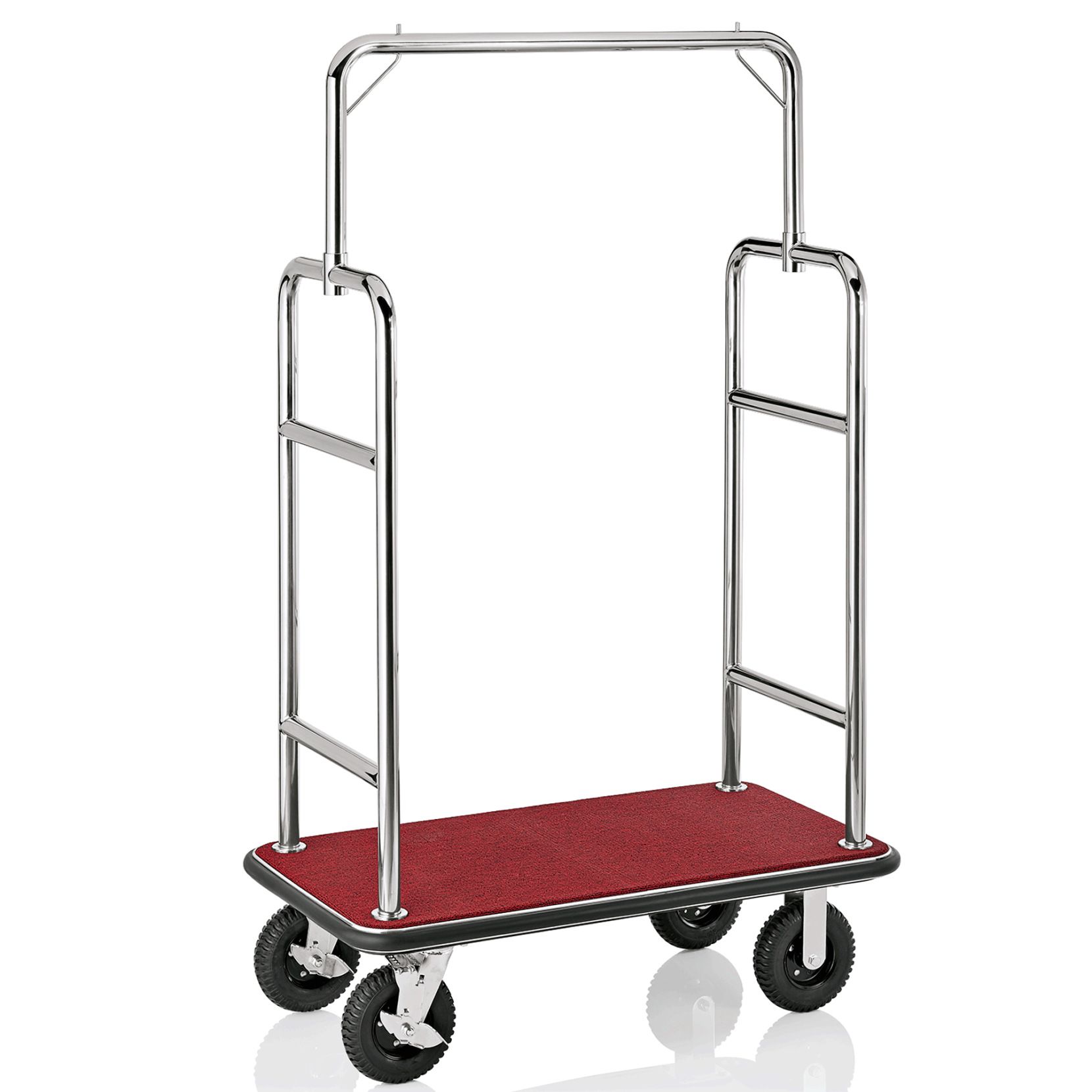 Gepäckwagen, 110x62x175cm, silberfarben, aus Edelstahl Gepäckwagen, 110x62x175cm, silberfarben, aus Edelstahl